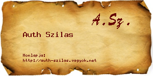 Auth Szilas névjegykártya